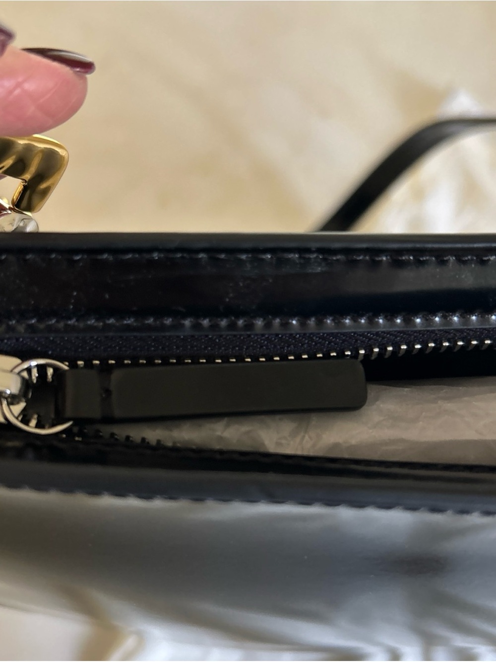 Staud COLT SHOULDER BAG - BLACK POLISHED ( Origin $395 ) - Picture 6 of 7